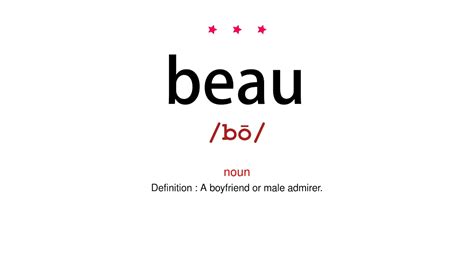 beau pronunciation|how to spell beau.